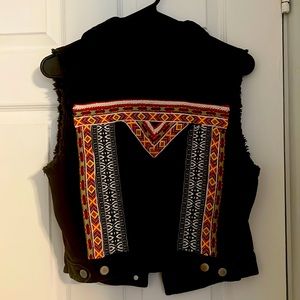 Vintage Coachella H&M jacket with detailed bohemian back